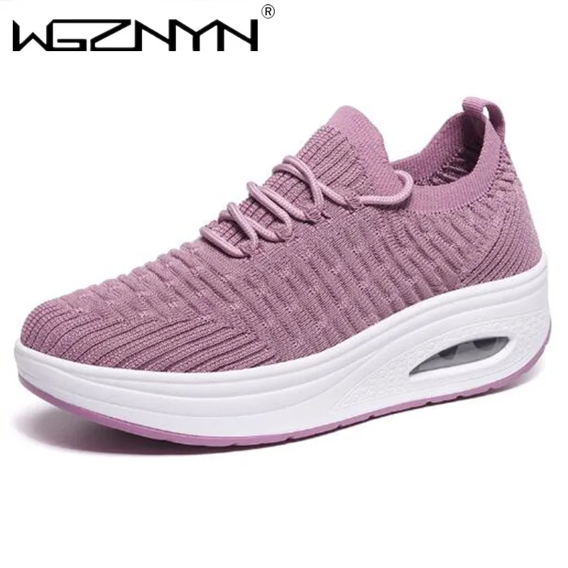 WGZNYN Fashion Breathable Air Mesh Women Shoes Wedges Heel Shoes Ladies Knitting Sock Sneakers Women Platform Casual Sport Shoes
WGZNYN Fashion Breathable Air Mesh Women Shoes Wedges Heel Shoes Ladies Knitting Sock Sneakers Women Platform Casual Sport Shoes