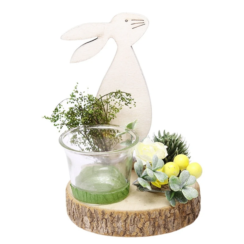 Nordic Style Wooden Bunny Candle Holder Rabbit Glass Candlestick Easter Decor
Nordic Style Wooden Bunny Candle Holder Rabbit Glass Candlestick Easter Decor