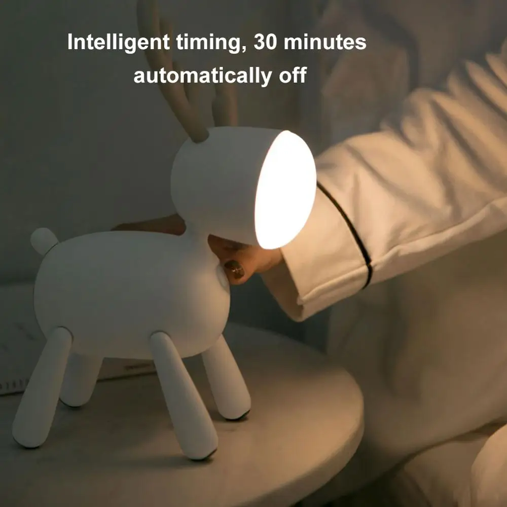 Elk Puppy LED Night Light USB Rechargeable Desk Lamp Sleeping Ajustable Bedside Lantern For Children Bedroom Decoration Kid Gift
Elk Puppy LED Night Light USB Rechargeable Desk Lamp Sleeping Ajustable Bedside Lantern For Children Bedroom Decoration Kid Gift