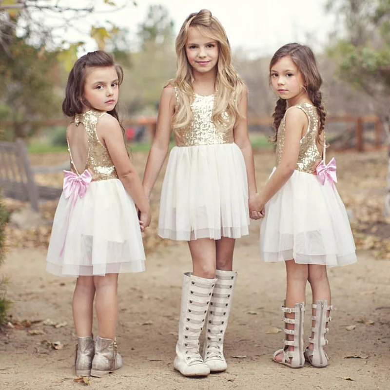 Fashion Summer Sequin Dress For Girls 2021 Kids Clothes Children Party Dresses Lovely Bows Gold Wedding Vestidos3 To 8 Years
Fashion Summer Sequin Dress For Girls 2021 Kids Clothes Children Party Dresses Lovely Bows Gold Wedding Vestidos3 To 8 Years
