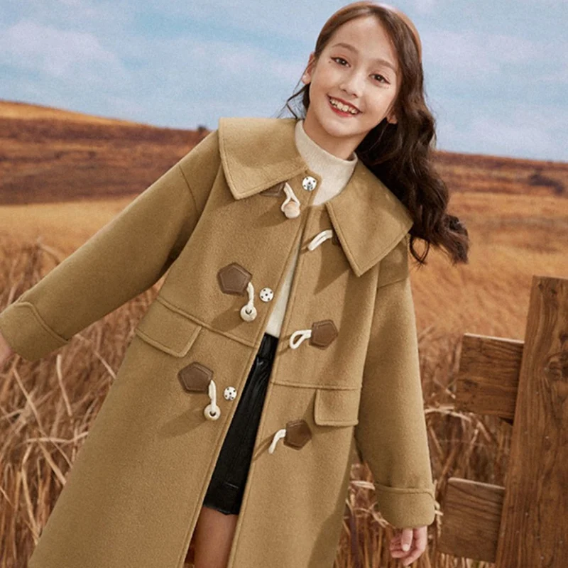 Girls Wool Coat Jacket Outerwear 2021Casual Warm Thicken Plus Velvet Winter Autumn Cotton School Teenagers Children's Clothing
Girls Wool Coat Jacket Outerwear 2021Casual Warm Thicken Plus Velvet Winter Autumn Cotton School Teenagers Children's Clothing
