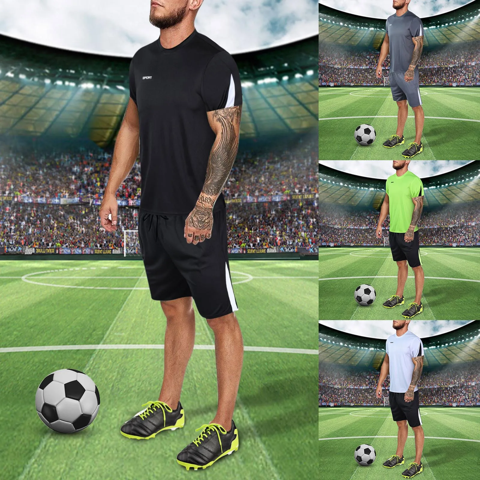 Summer men clothing Outdoors Training Football Quick Drying Large Clothing Casual Sports Suit Men's Two Piece Sports Men Sets
Summer men clothing Outdoors Training Football Quick Drying Large Clothing Casual Sports Suit Men's Two Piece Sports Men Sets