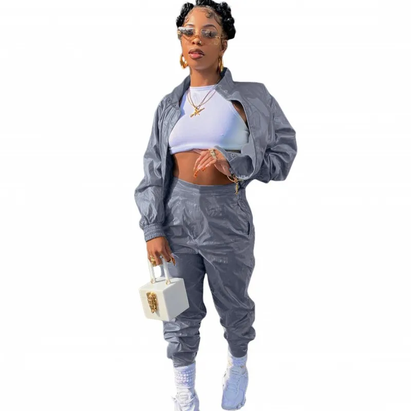 Tracksuits Two Piece Set Women Stand Collar Jacket Tops Outfits 2021 Autumn Fashion Solid Safari Style Casual Sweat Pant Suits
Tracksuits Two Piece Set Women Stand Collar Jacket Tops Outfits 2021 Autumn Fashion Solid Safari Style Casual Sweat Pant Suits