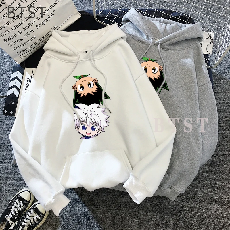 Худи Killua GON FREECSS Hunter X с капюшоном Женский свитшот длинными рукавами Повседневная