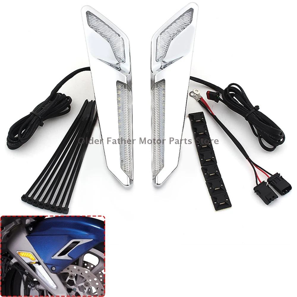 Хромированные светодиодсветодиодный фары для навигатора на переднюю вилку мотоцикла для Honda Gold Wing Tour DCT подушка безопасности 2018 и выше
Хромированные светодиодсветодиодный фары для навигатора на переднюю вилку мотоцикла для Honda Gold Wing Tour DCT подушка безопасности 2018 и выше