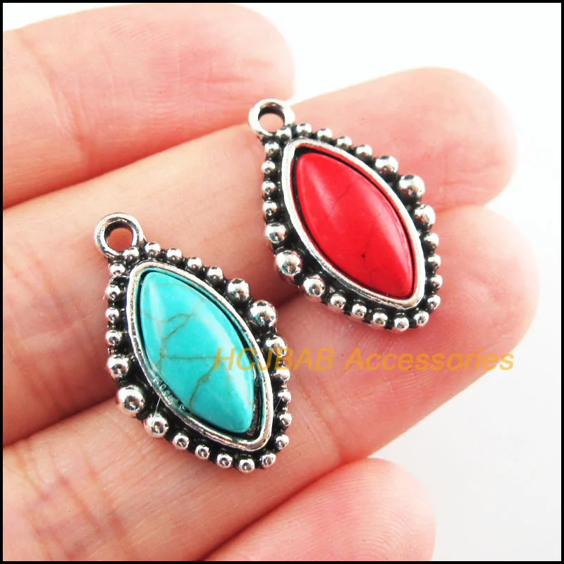8Pcs Retro Tibetan Silver Tone Eye Oval Blue&Red Stone Charms Pendants 14.5x23.5mm
8Pcs Retro Tibetan Silver Tone Eye Oval Blue&Red Stone Charms Pendants 14.5x23.5mm
