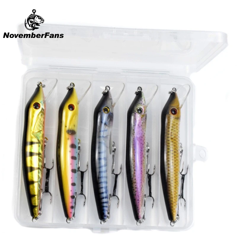 NovemberFans 5PCS/ SET Combo 125MM 13G Pike Fishing Lure ABS Hard Plastic Bait Floating Lip Crank Minnow Jerkbait Lure
NovemberFans 5PCS/ SET Combo 125MM 13G Pike Fishing Lure ABS Hard Plastic Bait Floating Lip Crank Minnow Jerkbait Lure