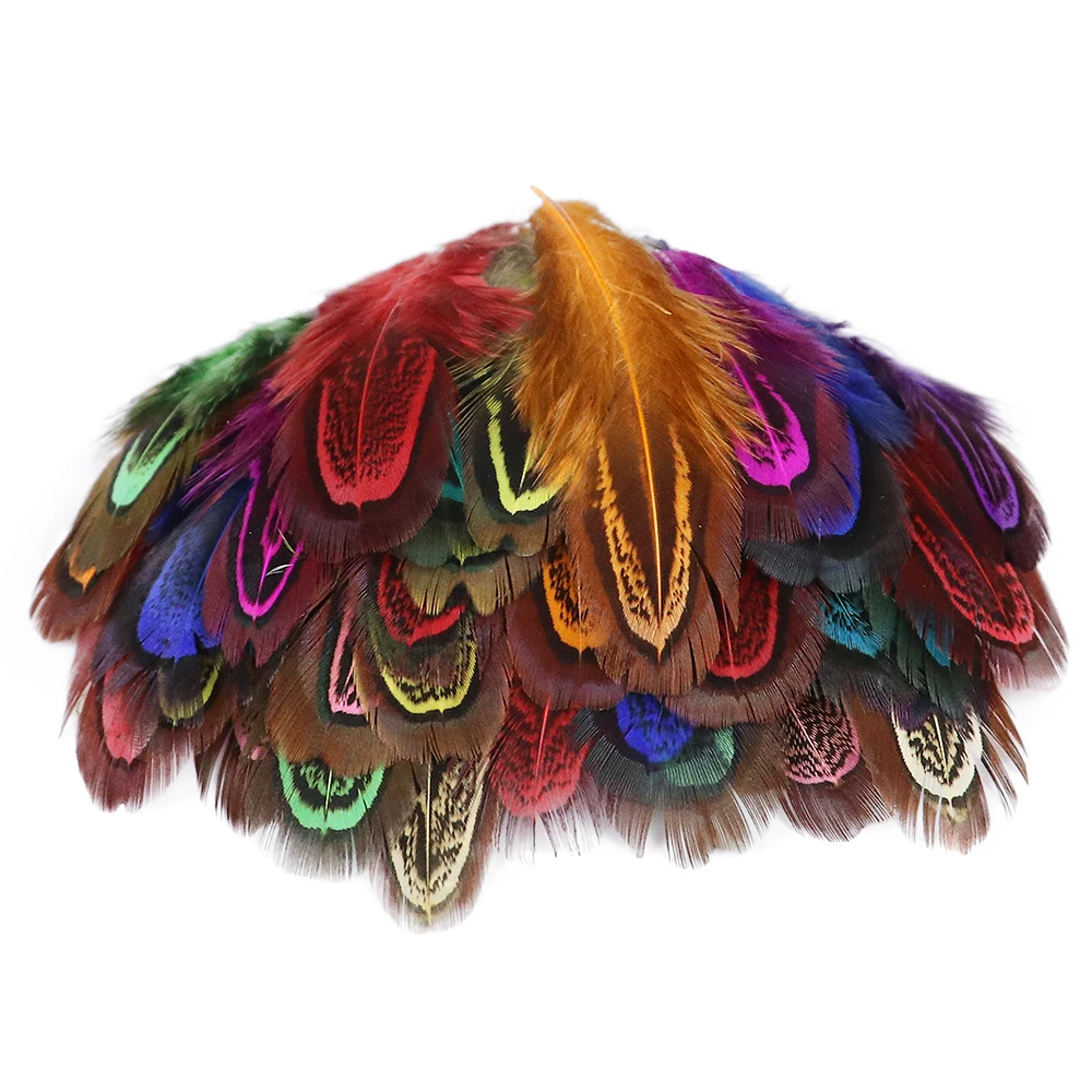 50PCS Dyed Plumes Natural Pheasant Feathers for Crafts Centerpieces Wedding Decorative Wholesale Cheap Bulk DIY Accessories - купить по