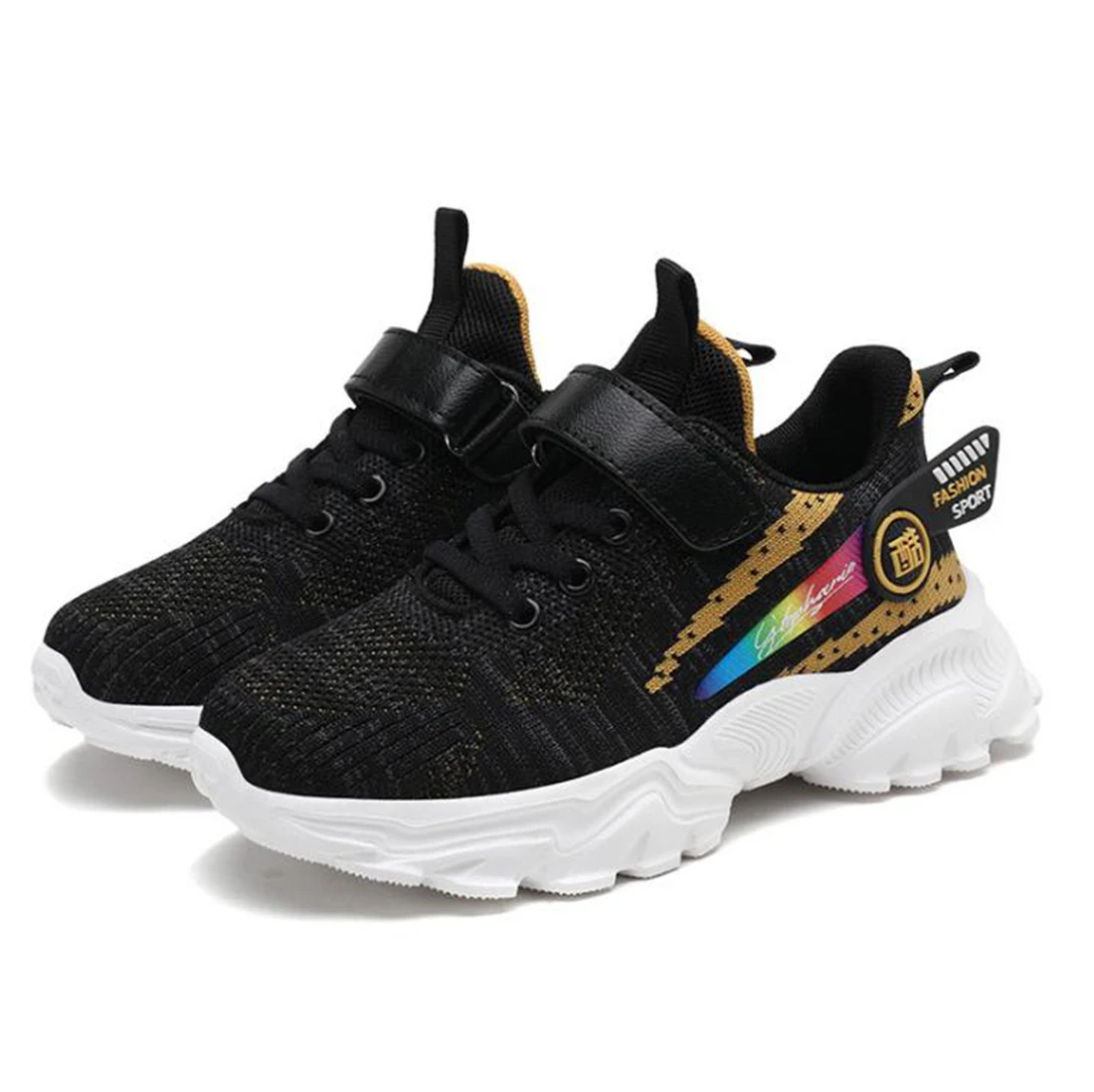 Детская спортивная обувь, обувь для мальчиков, сетчатая дышащая Осенняя школьная спортивная обувь с мягкой подошвой, детская повседневная ...