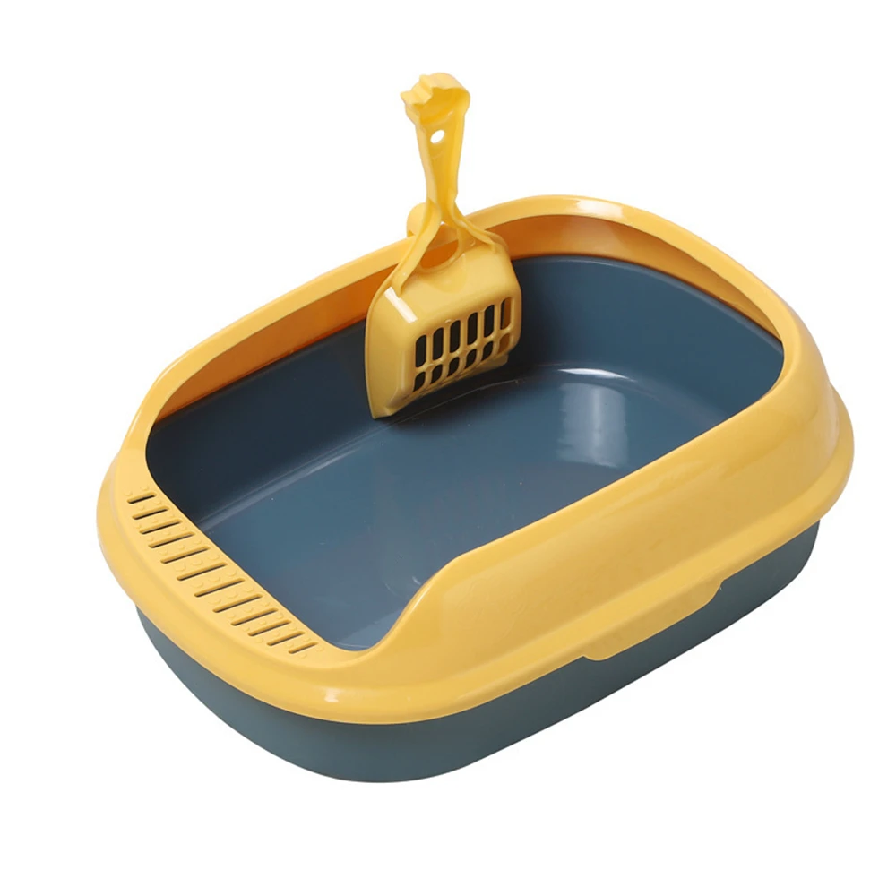 

Pet Toilet Bedpan Anti Splash Cats Litter Box Cat Tray With Scoop Kitten Dog Clean Toilet Home Plastic Sand Box Cat Supplies