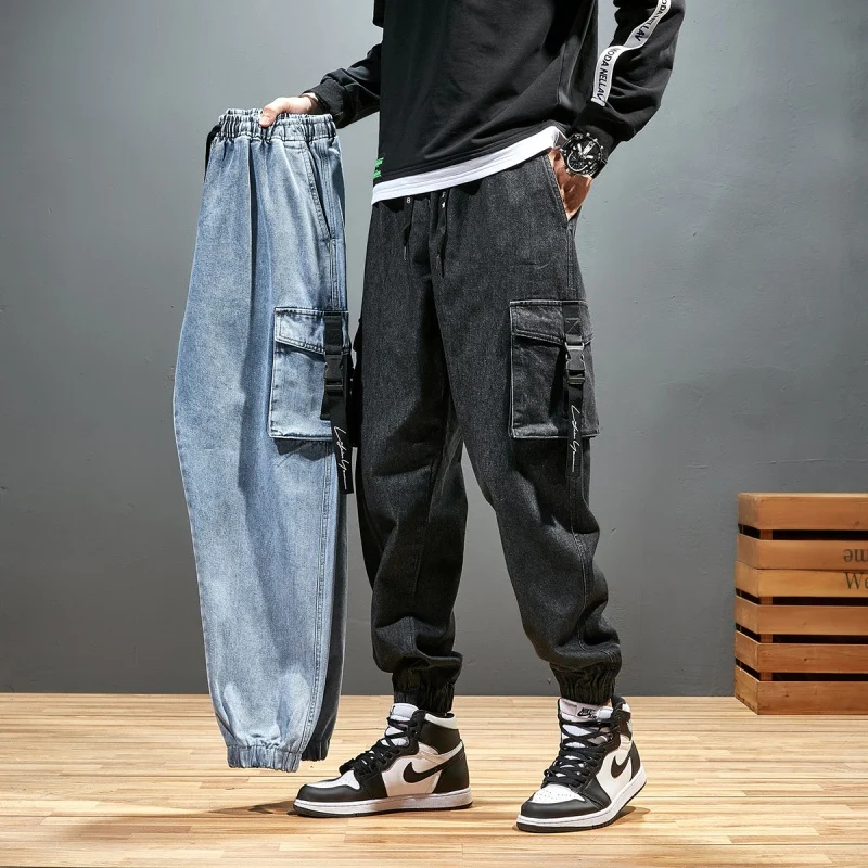Men Joggers Cargo Denim Pants Baggy Harem Japanese Streetwear Styke Male Ankle Harajuku Casual Hip Hop Jeans Trousers Men
Men Joggers Cargo Denim Pants Baggy Harem Japanese Streetwear Styke Male Ankle Harajuku Casual Hip Hop Jeans Trousers Men