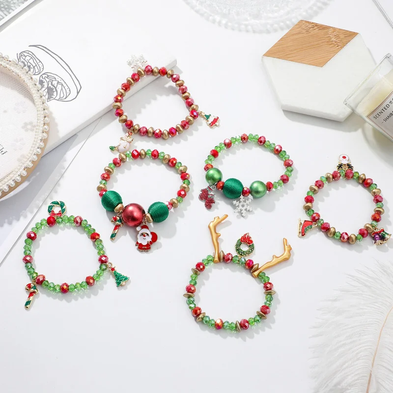 Christmas Tree Santa Claus Snowman Elk Apple CandyCute Christmas Women Bracelet Girl Christmas Anniversary Student Gift Jewelry
Christmas Tree Santa Claus Snowman Elk Apple CandyCute Christmas Women Bracelet Girl Christmas Anniversary Student Gift Jewelry