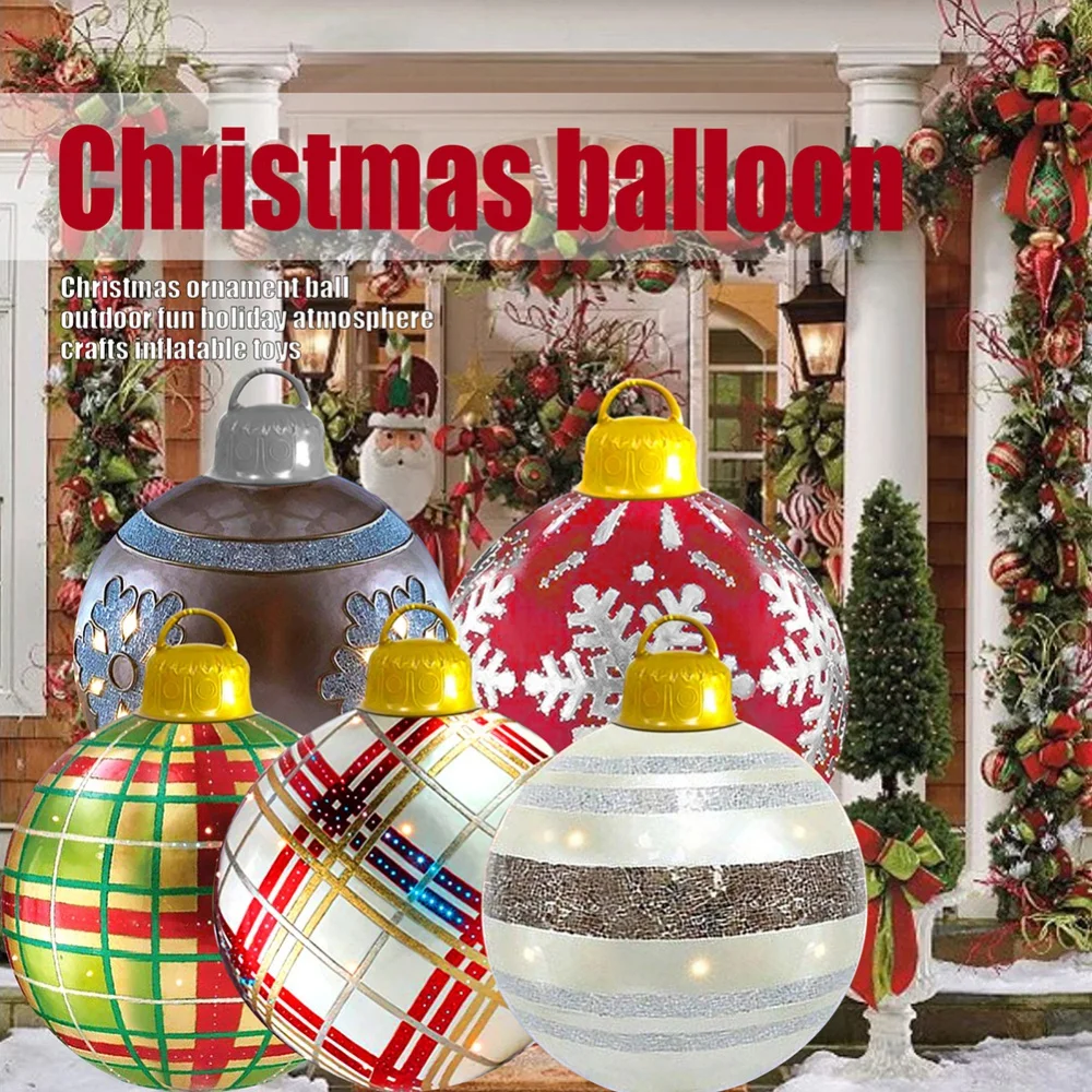 60Cm Large Christmas Balls Christmas Tree Decorations Outdoor Atmosphere Inflatable Baubles Toys for Home Gift Ball Ornament New
60Cm Large Christmas Balls Christmas Tree Decorations Outdoor Atmosphere Inflatable Baubles Toys for Home Gift Ball Ornament New