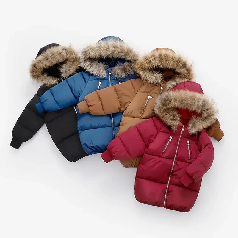New Children's Thick Hooded Cotton-padded Jacket Boys Girls Mid-length Winter Warm Coat Casual Fashion Breathable Cotton Clothes
New Children's Thick Hooded Cotton-padded Jacket Boys Girls Mid-length Winter Warm Coat Casual Fashion Breathable Cotton Clothes