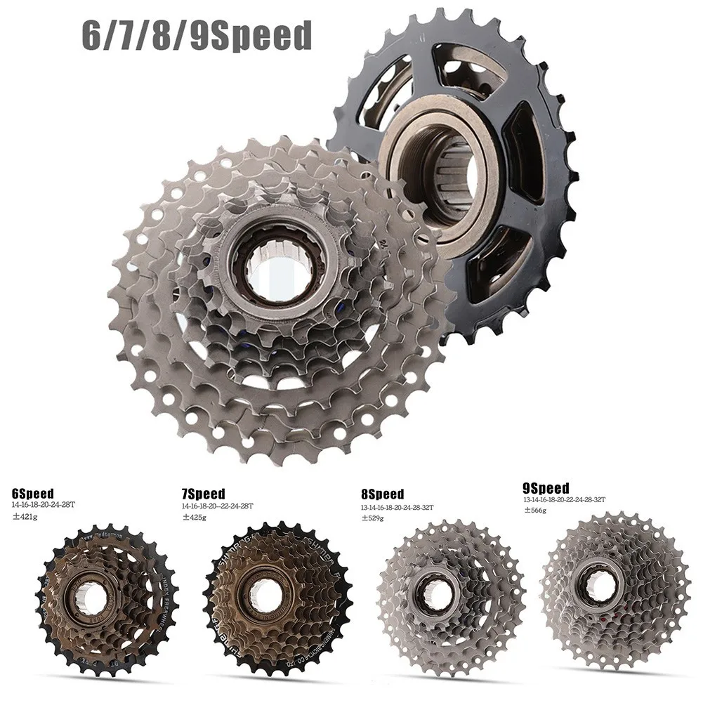 Mountain Bike Freewheel 6s/7s/8/9 Speed MTB Rotating Thread Freewheel Cassette Freewheel 14-28T 13-32T Outdoor Cycling Accessory
Mountain Bike Freewheel 6s/7s/8/9 Speed MTB Rotating Thread Freewheel Cassette Freewheel 14-28T 13-32T Outdoor Cycling Accessory