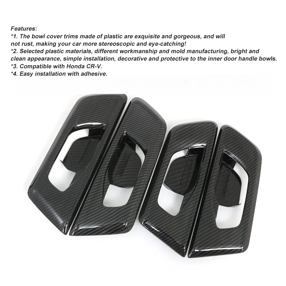 4PCS/Set Car Inner Door Handle Bowl Cover Trim Carbon ABS Fiber for 17-21 Honda CRV Decorative Cover Car Interior Decoration
4PCS/Set Car Inner Door Handle Bowl Cover Trim Carbon ABS Fiber for 17-21 Honda CRV Decorative Cover Car Interior Decoration