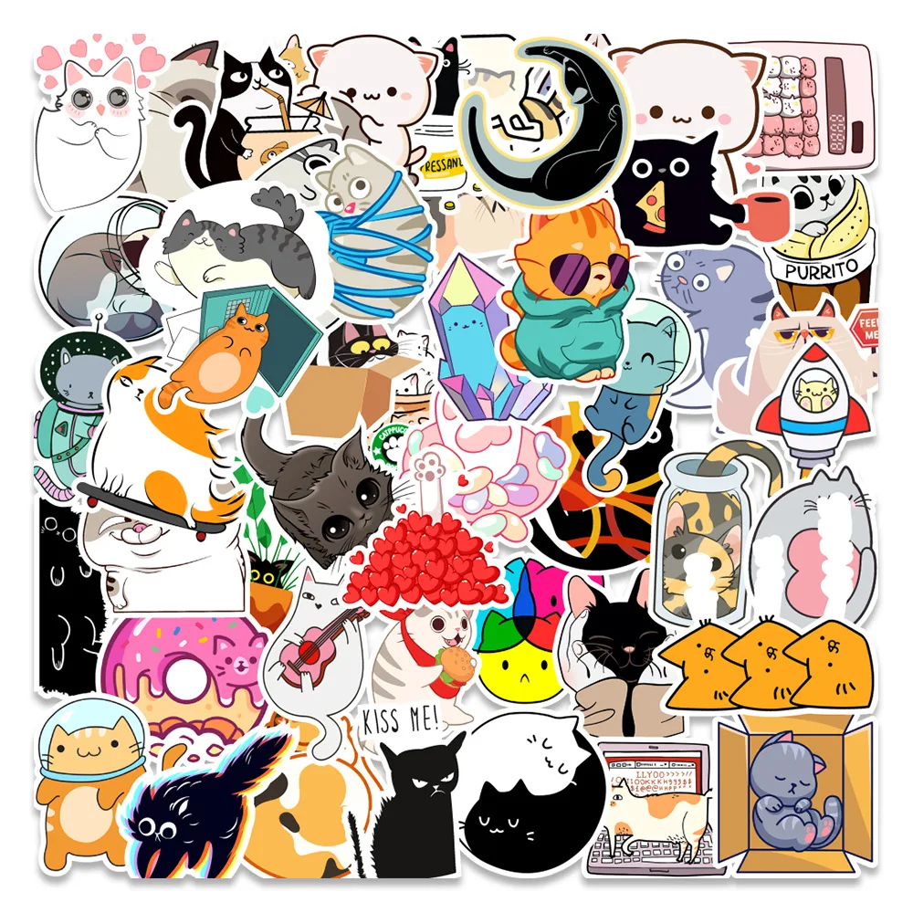 10/30/50pcs Cartoon Cat Stickers For Skateboard Suitcase Scrapbook Phone Laptop Guitar Car Wall Graffiti Decals Kids Sticker Toy
10/30/50pcs Cartoon Cat Stickers For Skateboard Suitcase Scrapbook Phone Laptop Guitar Car Wall Graffiti Decals Kids Sticker Toy