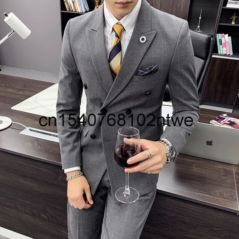 Корейская версия новой мужской двубортный костюм без глажка платья комплект из двух предметов, костюм модная одежда
Корейская версия новой мужской двубортный костюм без глажка платья комплект из двух предметов, костюм модная одежда