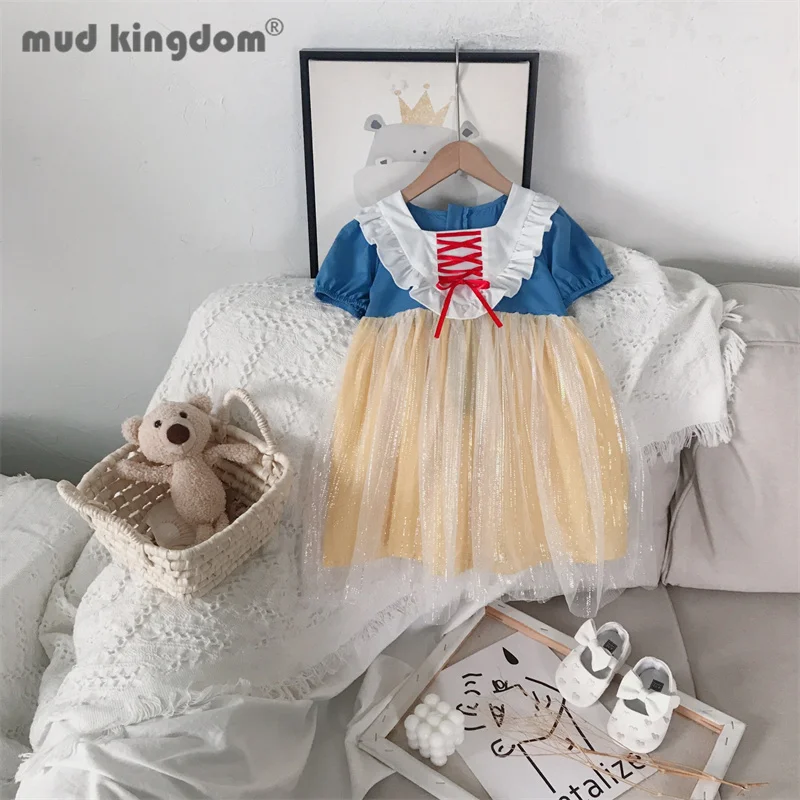 Mudkingdom Snow White Princess Dress for Girls Patchwork Belt Ruffles Puff Sleeve Bow Dresses Children Short Sleeve Cute Clothes
Mudkingdom Snow White Princess Dress for Girls Patchwork Belt Ruffles Puff Sleeve Bow Dresses Children Short Sleeve Cute Clothes
