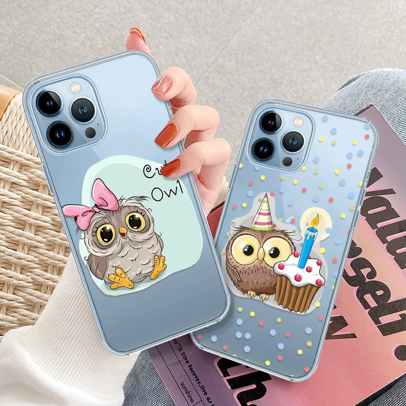 For IPhone 11 12 13 Pro Max SE 2020 7 8 6 Plus XS Max X XR Transparent Soft TPU Silicone Funda Coque Cute Owl Protective Case
For IPhone 11 12 13 Pro Max SE 2020 7 8 6 Plus XS Max X XR Transparent Soft TPU Silicone Funda Coque Cute Owl Protective Case