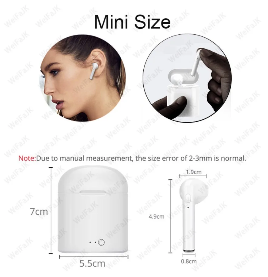 i7s TWS Wireless Bluetooth Earphone In Ear Stereo Air Earbuds Sports Gaming Headset For Apple iPhone Xiaomi Android Smartphone
i7s TWS Wireless Bluetooth Earphone In Ear Stereo Air Earbuds Sports Gaming Headset For Apple iPhone Xiaomi Android Smartphone