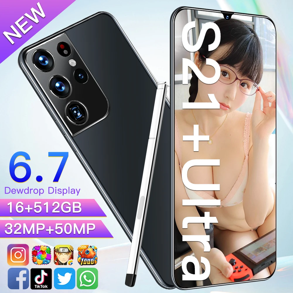 Global Version Galax S21 Ultra 16GB 512GB 6.7 Inch 32MP 50MP Smartphone Snapdragon 888 Face ID Fingerprint 5G Cellphone Andriod
Global Version Galax S21 Ultra 16GB 512GB 6.7 Inch 32MP 50MP Smartphone Snapdragon 888 Face ID Fingerprint 5G Cellphone Andriod
