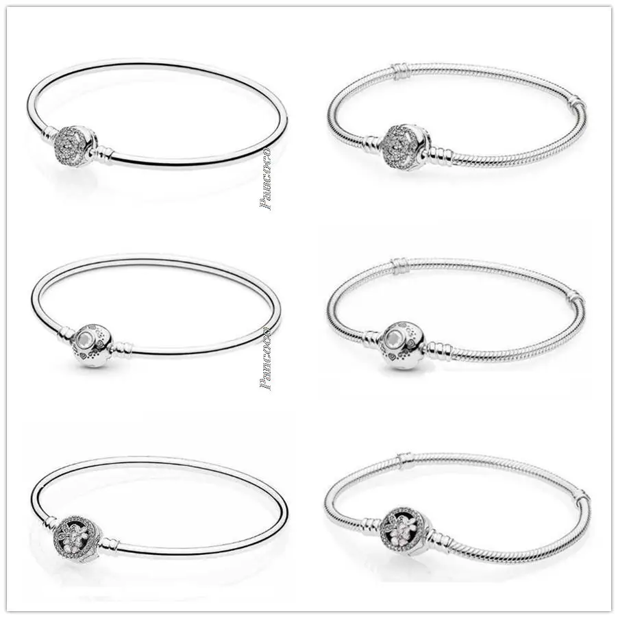 Authentic 925 Sterling Silver Bracelet Poetic Blooms Clasp Snake Chain Bangle Fit Bead Charm Diy Fashion Jewelry
Authentic 925 Sterling Silver Bracelet Poetic Blooms Clasp Snake Chain Bangle Fit Bead Charm Diy Fashion Jewelry
