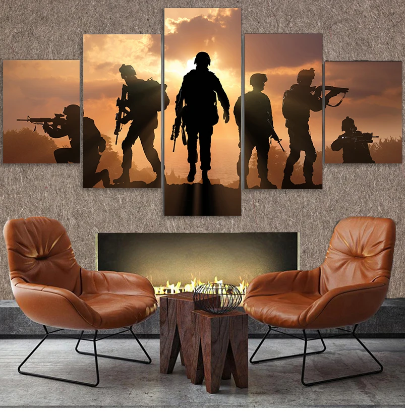 5 Piece Patriotic Us Military Poster Soldiers Canvas With Army Sunset Wall Art Picture For Living Room Home Decor Painting Frame
5 Piece Patriotic Us Military Poster Soldiers Canvas With Army Sunset Wall Art Picture For Living Room Home Decor Painting Frame