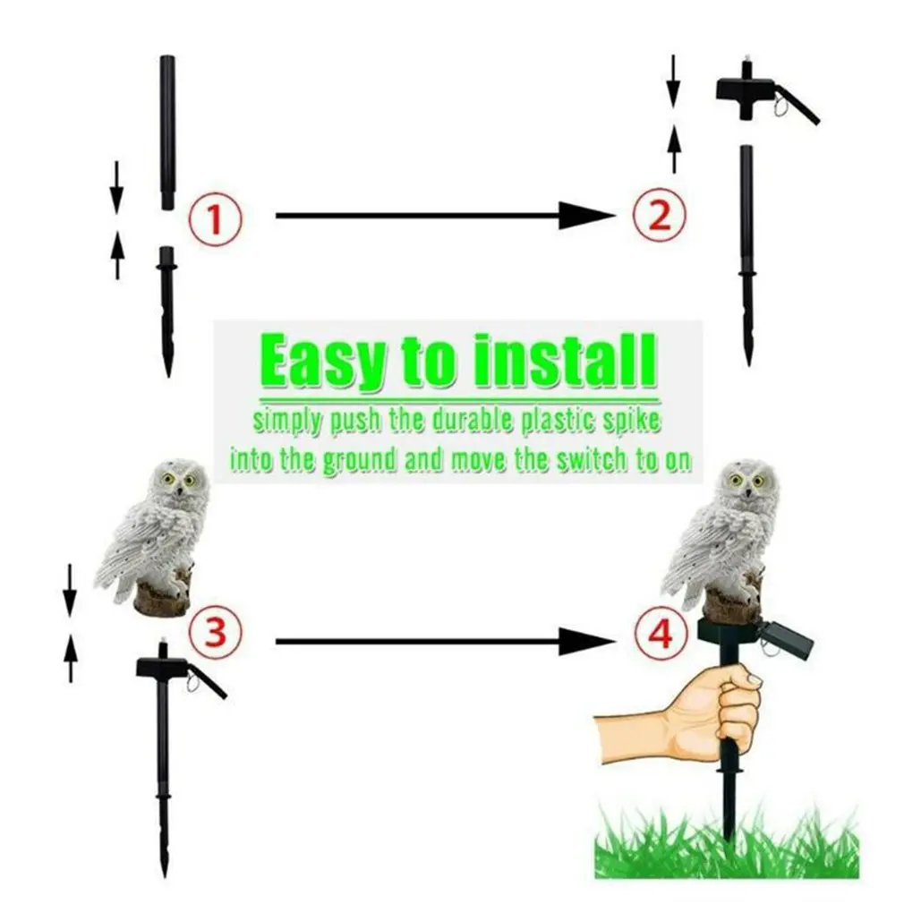 Owl Solar Light With Solar LED Panel Fake Owl Waterproof Solar Garden Lights Owl Ornament Animal Bird Outdoor Lamps
Owl Solar Light With Solar LED Panel Fake Owl Waterproof Solar Garden Lights Owl Ornament Animal Bird Outdoor Lamps