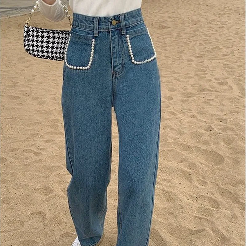 Jeans Women Embroidered Harajuku Summer Full Length Trousers High Waist All-match Simple Streetwear Elegant Cozy Fashion Vintage
Jeans Women Embroidered Harajuku Summer Full Length Trousers High Waist All-match Simple Streetwear Elegant Cozy Fashion Vintage