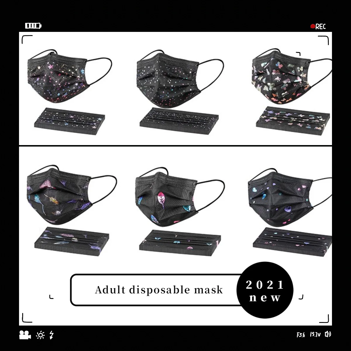 50-600pcs Adult Disposable Masks Butterfly / Star / Feather Printing Facemask 4-ply Black Lace breathable Dust Mask Mascarillas
50-600pcs Adult Disposable Masks Butterfly / Star / Feather Printing Facemask 4-ply Black Lace breathable Dust Mask Mascarillas