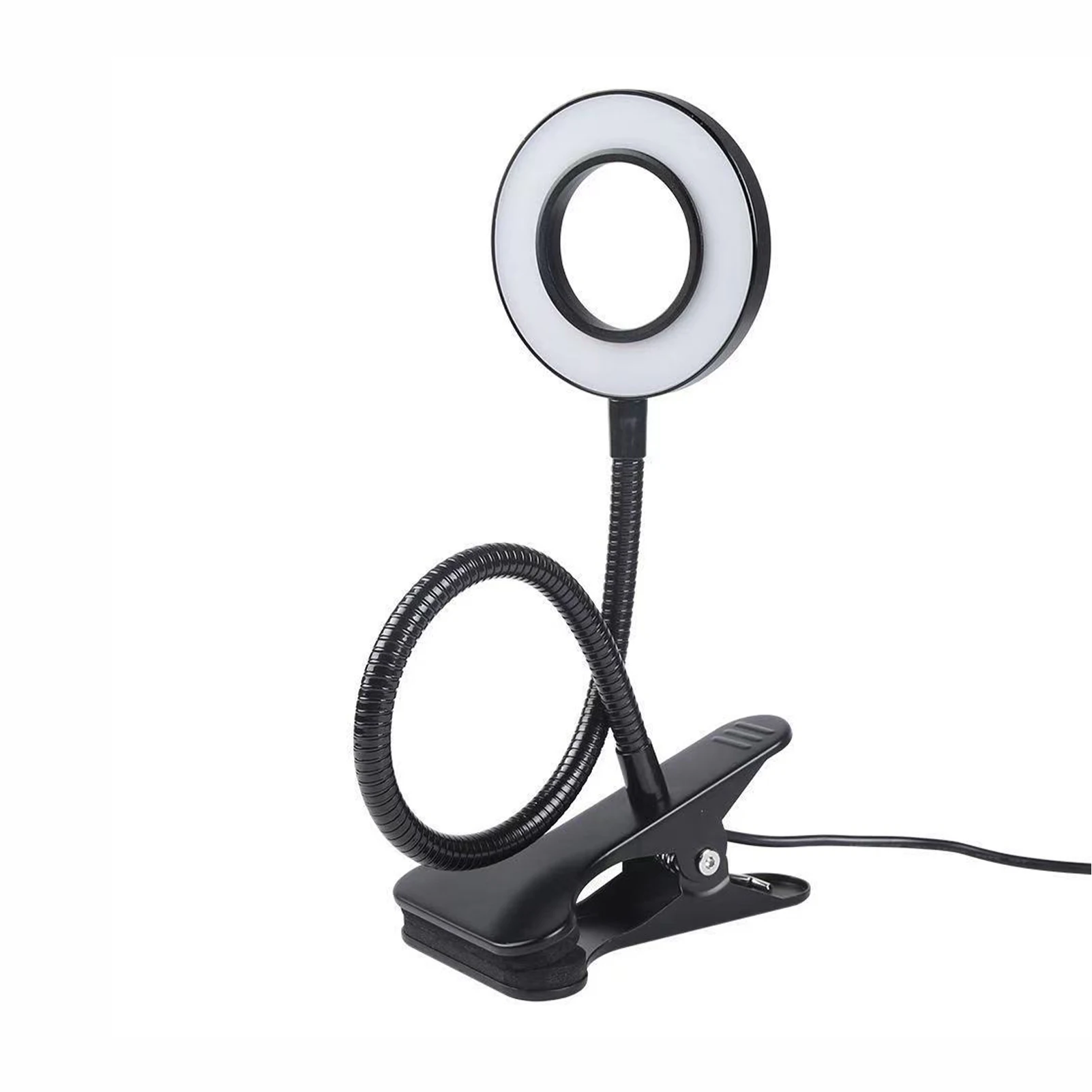 Reading Clip On 3 Color Modes With Switch Flexible Gooseneck Photography Bedroom Desk Lamp USB Powered Eye Caring LED Ring Light
Reading Clip On 3 Color Modes With Switch Flexible Gooseneck Photography Bedroom Desk Lamp USB Powered Eye Caring LED Ring Light