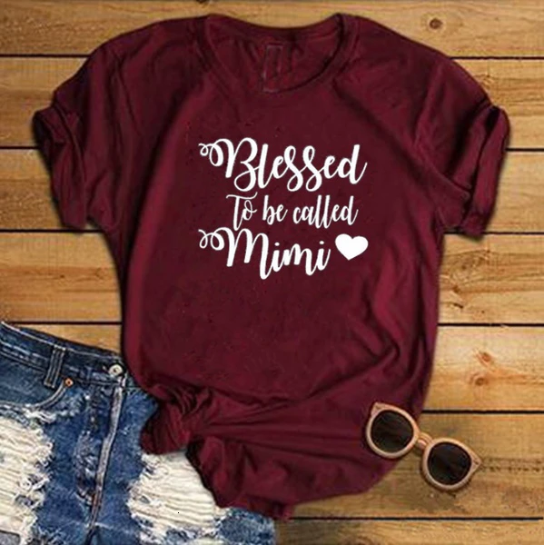 Женские футболки с рисунком Blessed To Be call Mimi, повседневные футболки с забавным лозунгом, подарок на день матери, топы с графикой-L109
Женские футболки с рисунком Blessed To Be call Mimi, повседневные футболки с забавным лозунгом, подарок на день матери, топы с графикой-L109