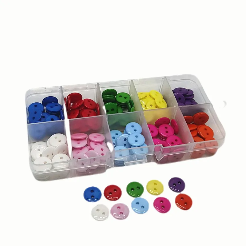 Suoja 200PCS/Box Random 10Color 2 Holes Round Shape Kids Sewing Buttons Plastic Clothes Tools Garment Accessories 11MM
Suoja 200PCS/Box Random 10Color 2 Holes Round Shape Kids Sewing Buttons Plastic Clothes Tools Garment Accessories 11MM