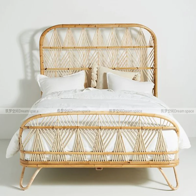 TT Customized Ins Rattan Furniture Indonesia Rattan Double Bed Southeast Asia Modern Minimalist Creative Bedroom
TT Customized Ins Rattan Furniture Indonesia Rattan Double Bed Southeast Asia Modern Minimalist Creative Bedroom