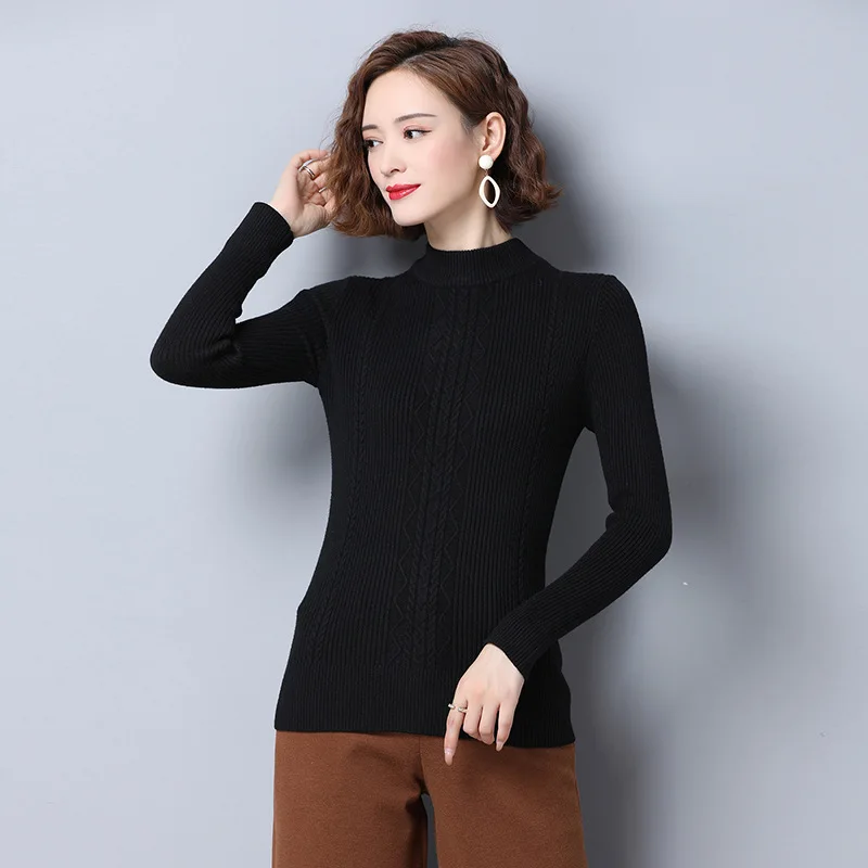 Autumn Winter Solid Cashmere Slim Sweater Women Knitted Long Sleeve Turtleneck Sweaters Women Fit Basic Pullovers 2020
Autumn Winter Solid Cashmere Slim Sweater Women Knitted Long Sleeve Turtleneck Sweaters Women Fit Basic Pullovers 2020