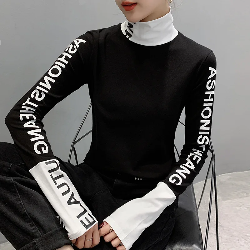 A Pending WOMEN'S Dress New Style Autumn and Winter T-shirt Women Long Sleeve Fashion Contrast Color Western Style Tops Hig
A Pending WOMEN'S Dress New Style Autumn and Winter T-shirt Women Long Sleeve Fashion Contrast Color Western Style Tops Hig