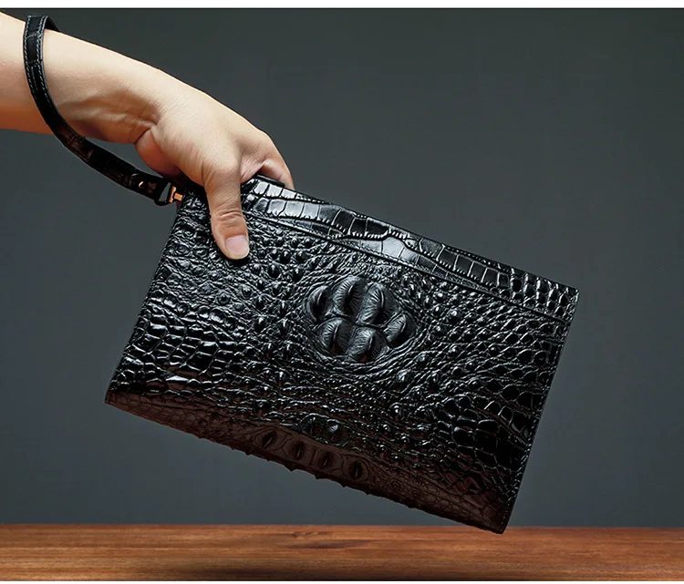 Crocodile pattern leather bag, men's hand bag, leather clutch bag, new casual large-capacity first layer cowhide envelope bag
Crocodile pattern leather bag, men's hand bag, leather clutch bag, new casual large-capacity first layer cowhide envelope bag