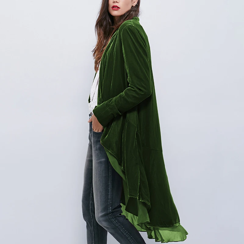 2020 Plus Size Women's Velvet New Jackets Coats Chiffon Ruffles Elegant Long Chic Outerwear Hot Female Slim Boho Maxi Overcoat
2020 Plus Size Women's Velvet New Jackets Coats Chiffon Ruffles Elegant Long Chic Outerwear Hot Female Slim Boho Maxi Overcoat
