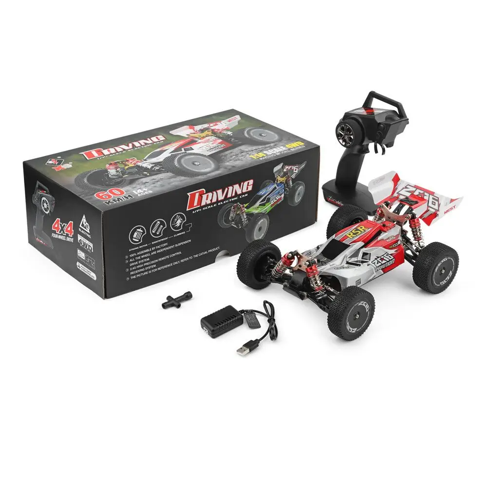 WLtoys 144001 2.4G Racing Remote Control Car Competition 60 km/h Metal Chassis 4wd Electric RC Formula Car for Christmas Gift
WLtoys 144001 2.4G Racing Remote Control Car Competition 60 km/h Metal Chassis 4wd Electric RC Formula Car for Christmas Gift
