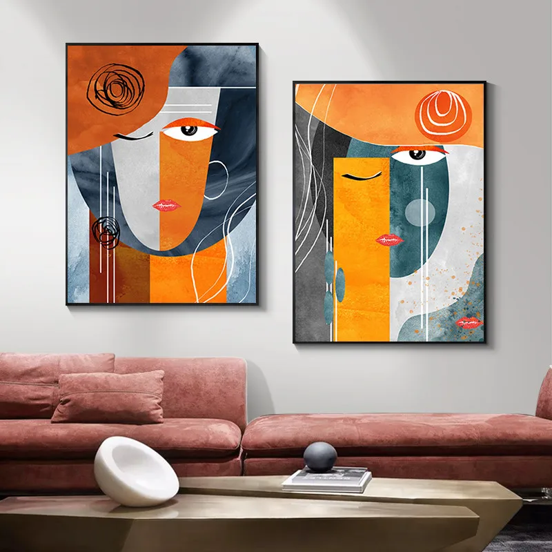 Modern Abstract Faces Geometric Canvas Painting Contemporary Posters and Prints for Living Room Decoration Home Decor Picture
Modern Abstract Faces Geometric Canvas Painting Contemporary Posters and Prints for Living Room Decoration Home Decor Picture