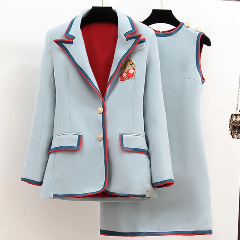 Autumn Winter 2 Piece Sets Womens Outfits Long Blazer Dresses Suit Long Sleeve Lapel Coat Top + Sleeveless Vest Dress Set 2020
Autumn Winter 2 Piece Sets Womens Outfits Long Blazer Dresses Suit Long Sleeve Lapel Coat Top + Sleeveless Vest Dress Set 2020