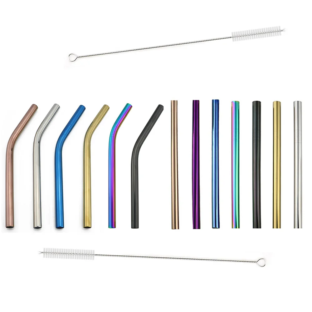 10pcs Metal Straight 12MM Drinking Straw Black Eco-Friendly Stainless Steel Reusable Straws With Cleaner Brush Bar Accessories
10pcs Metal Straight 12MM Drinking Straw Black Eco-Friendly Stainless Steel Reusable Straws With Cleaner Brush Bar Accessories