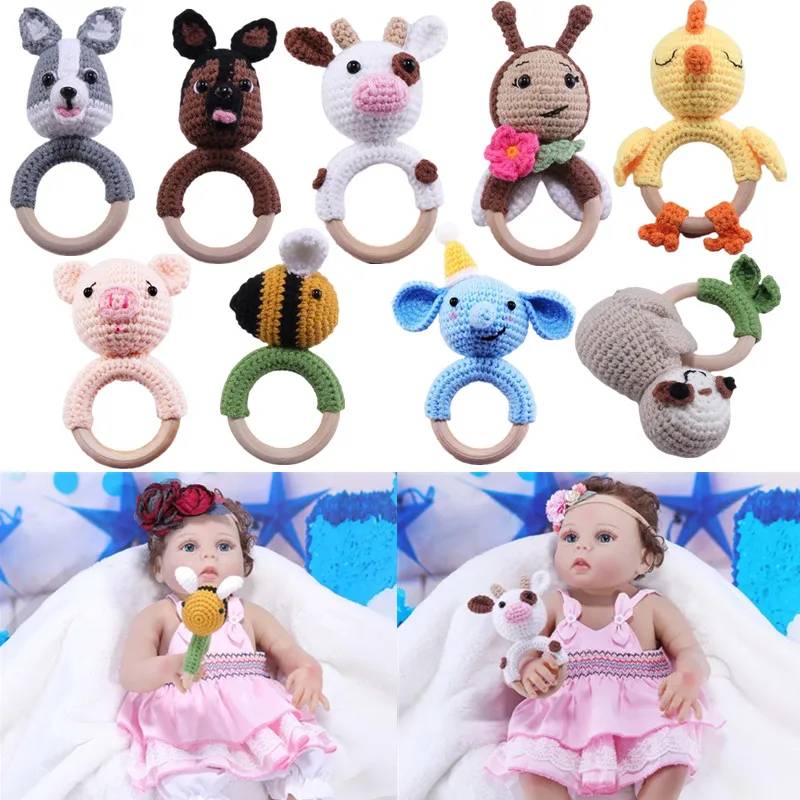 DIY Crochet Cartoon Lion Bunny Rattle Baby Wooden Ring Teether With Bell Newborn Teething Nursing Toy Montessori Children Toys
DIY Crochet Cartoon Lion Bunny Rattle Baby Wooden Ring Teether With Bell Newborn Teething Nursing Toy Montessori Children Toys