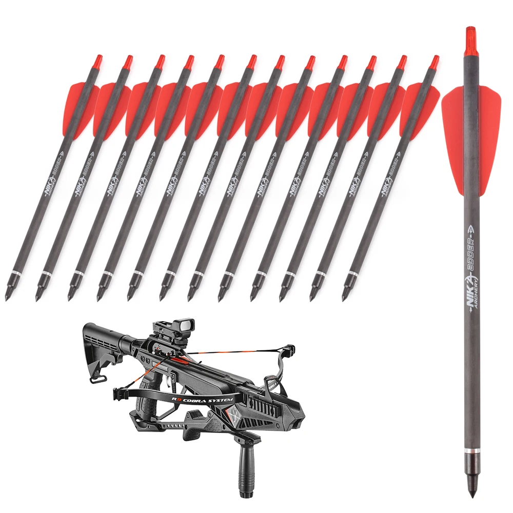 6/12pcs 8.5" Crossbow Bolts Carbon Arrows for COBRA SYSTEM R9 Bow Hunting (Not Including Crossbolt)
6/12pcs 8.5" Crossbow Bolts Carbon Arrows for COBRA SYSTEM R9 Bow Hunting (Not Including Crossbolt)