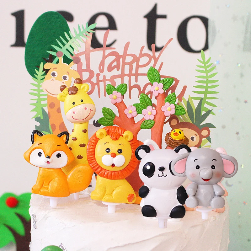 1 PC Birthday Animal Cake Decorations Toppers Plug-In Jungle Animal Forest Cake Toppers For Graduation Parties And Festivals
1 PC Birthday Animal Cake Decorations Toppers Plug-In Jungle Animal Forest Cake Toppers For Graduation Parties And Festivals