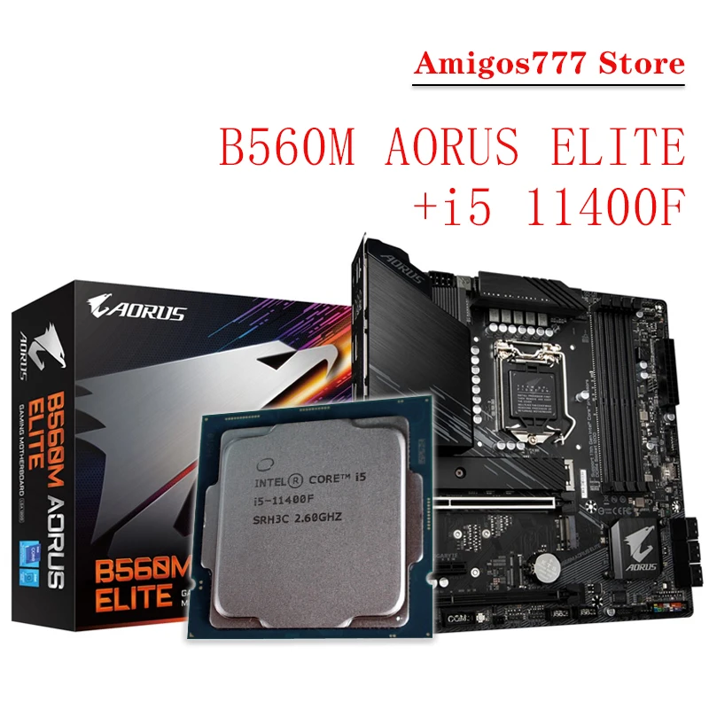 Intel Core i5 11400F Combo LGA 1200 для Gigabyte B560M AORUS ELITE материнская плата Combo i5 11400F Intel B560 Placa-MOM Kit 1200
Intel Core i5 11400F Combo LGA 1200 для Gigabyte B560M AORUS ELITE материнская плата Combo i5 11400F Intel B560 Placa-MOM Kit 1200