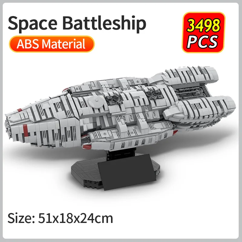 

Star Plan Wars Series Battlestar-Galactica Battleship Building Blocks MOC Spaceship Model Bricks Kids DIY Assembly Toy Xmas Gift