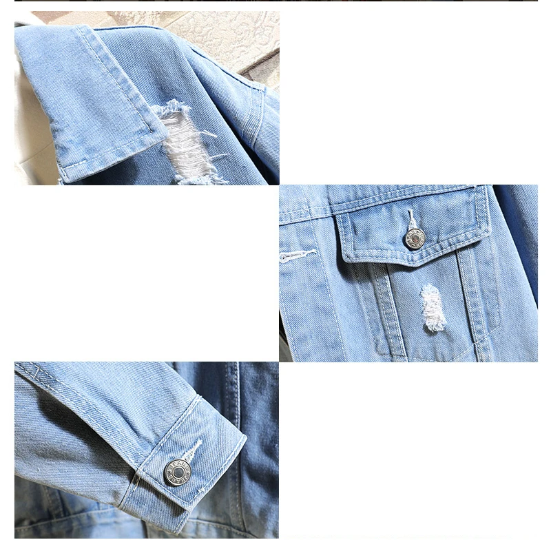 Short Denim Jacket Men Fashion Button Up Coat Streetwear Hole Ripped Jean Jacket Hip Jacket Motorcycle Jacket Men Pockets
Short Denim Jacket Men Fashion Button Up Coat Streetwear Hole Ripped Jean Jacket Hip Jacket Motorcycle Jacket Men Pockets