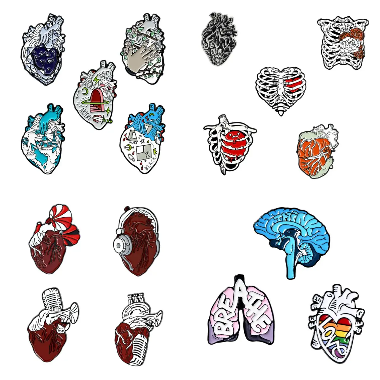 Creative Anatomy Heart Enamel Pin Brain Brooches For Doctors Cartoon Special Organ Pins Badge Metal Jewelry Gift Wholesale
Creative Anatomy Heart Enamel Pin Brain Brooches For Doctors Cartoon Special Organ Pins Badge Metal Jewelry Gift Wholesale
